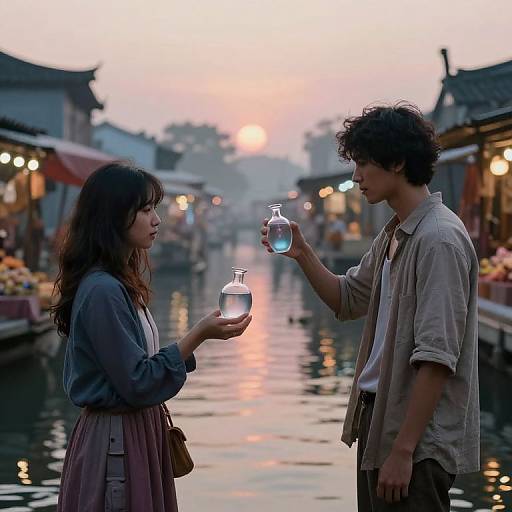 Twilight Dream Exchange at Floating Market