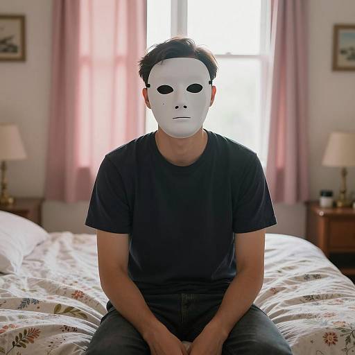 Mysterious Encounter in a Sunlit Room