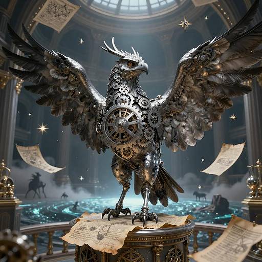 Ethereal Harpy Archivist in Celestial Ruins