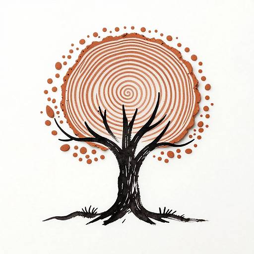Minimalist Tree Ring Art