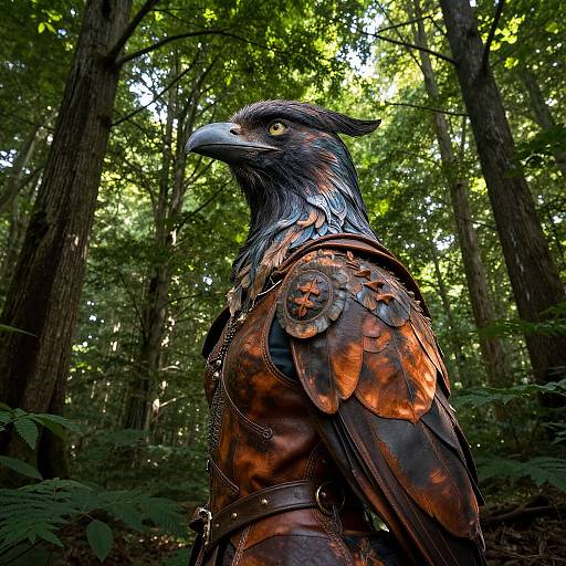 Mystical Half-Bird Guardian Portrait