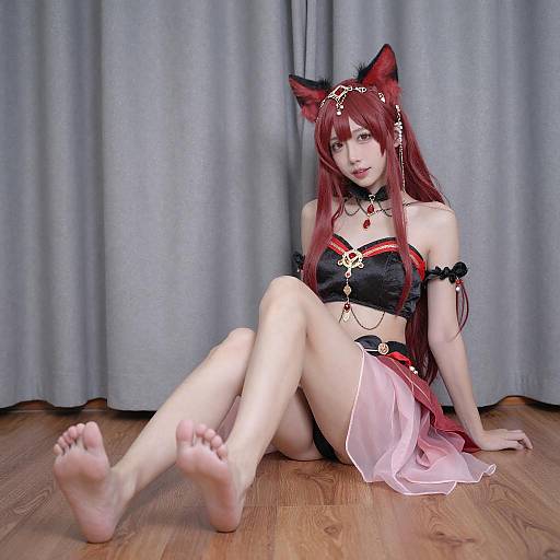 Fantasy Young Woman with Red Hair