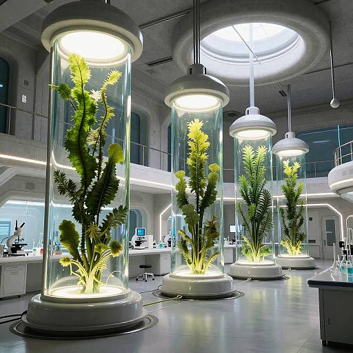 Futuristic Sci-Fi Algae Lab Interior