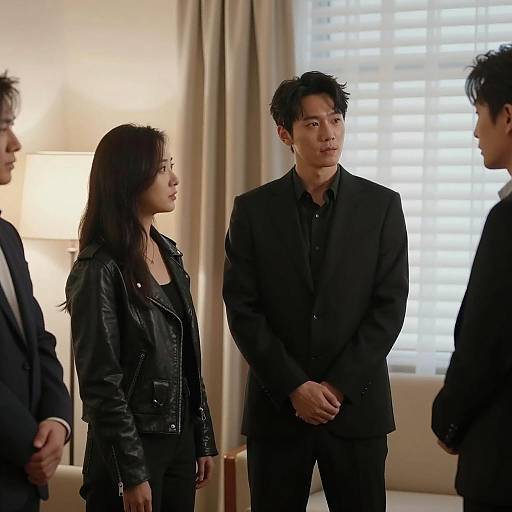 Mysterious Gathering in Dim Light