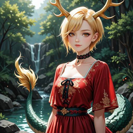 Enchanting Dragon Girl Portrait