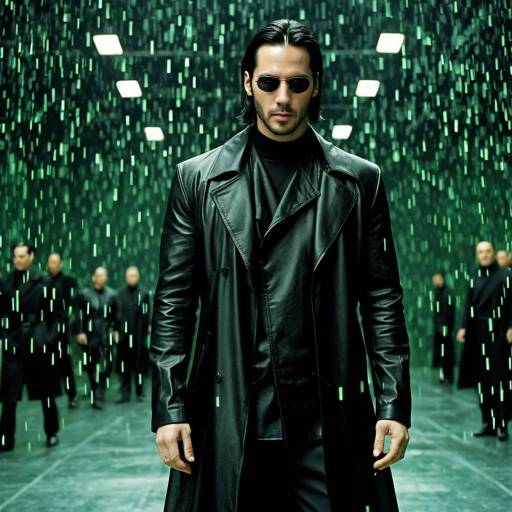 Man in Black Leather Trench Coat in Rain