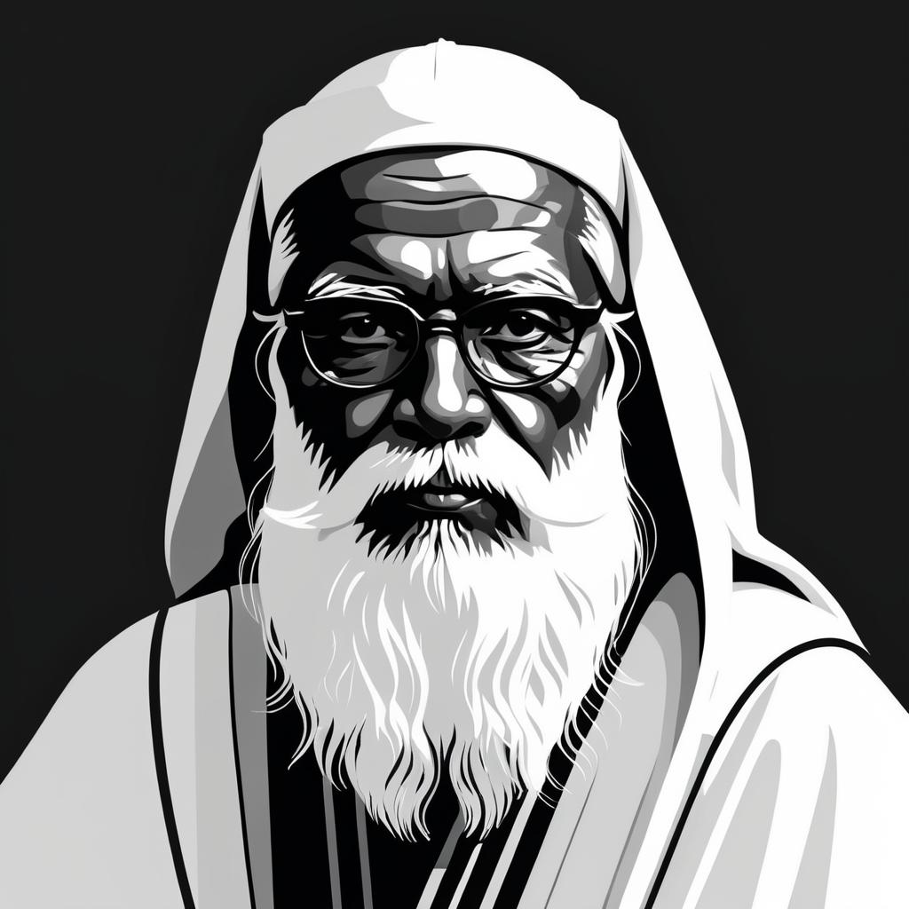 Minimalistic Black and White Elder Portrait