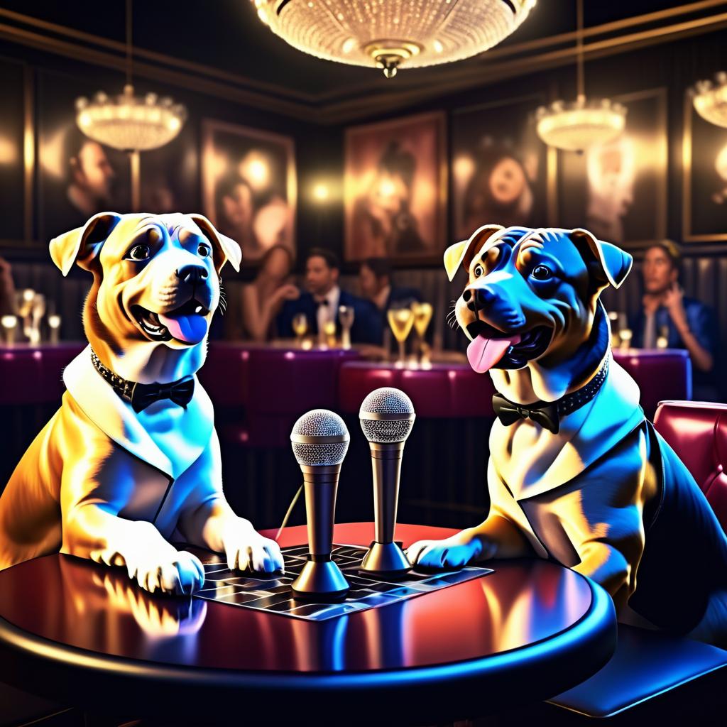 Dogs' Karaoke Night in Luxury Style