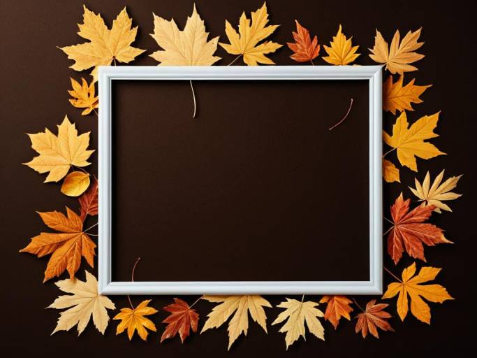 Autumn Leaves Ombre Wallpaper Design