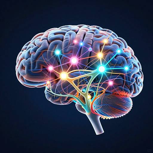 Abstract Brain Neural Network Diagram