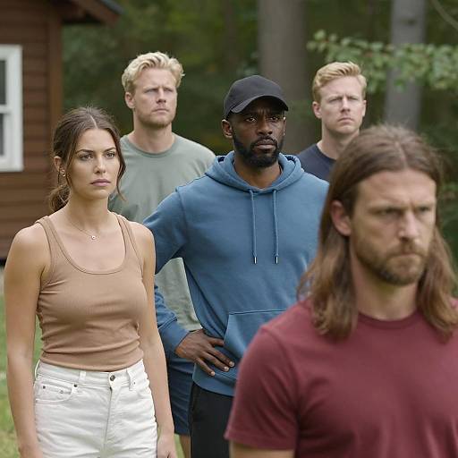 Group Portrait in a Forest Setting