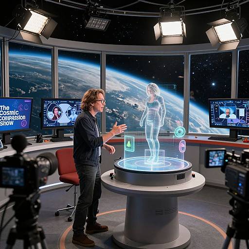 Futuristic Space Station Studio Show