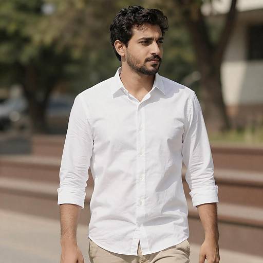 Sunlit Casual Portrait of Man Outdoors