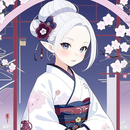 Illustration of Mutsuki (new year) (blue archive), blue archive in the style of Ayasaka