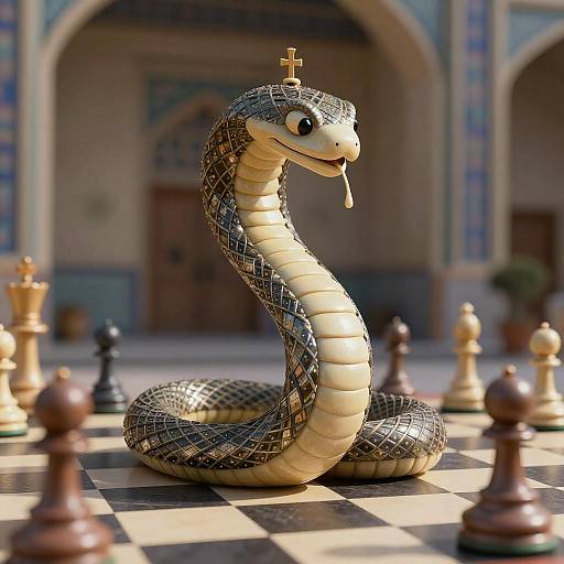 Chessmaster Serpent on Chessboard