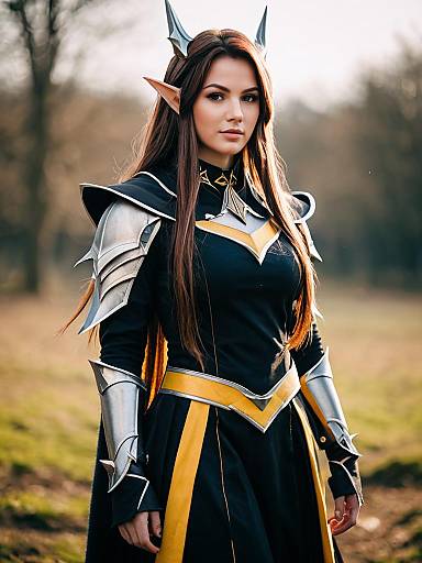 Lifestyle costume photo of Muelsyse (arknights). Cosplay clothes