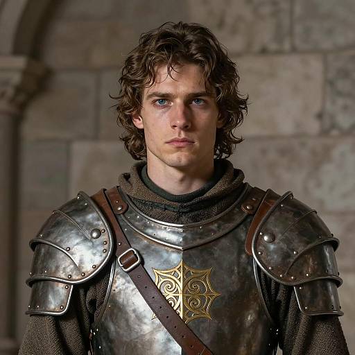 Medieval Warrior in Ornate Armor