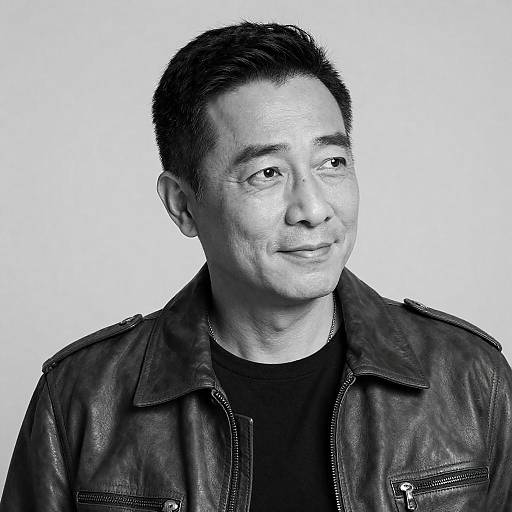 Classic B&W Portrait of Man in Leather