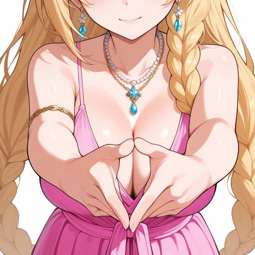 Elegant Girl with Long Braid and Jewelry Elegant Girl with Long Braid and Jewelry