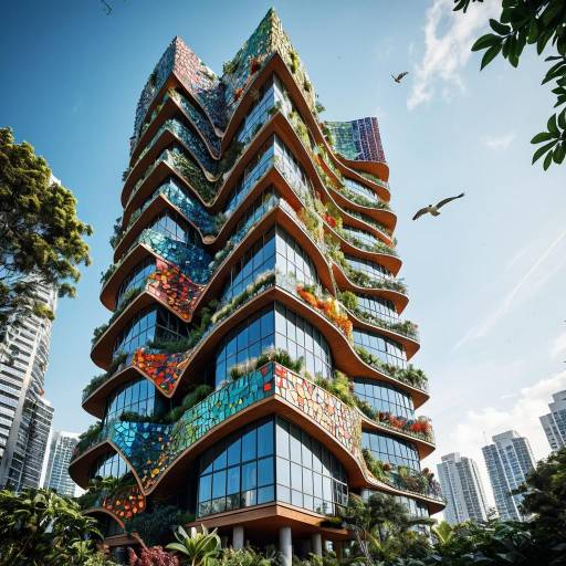 Sustainable Skyscraper with Organic Aesthetics