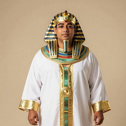 Plus Size Man in Egyptian Pharaoh Costume