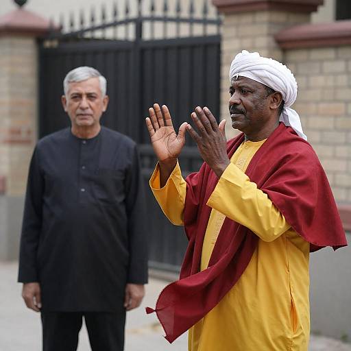 Candid Outdoor Portrait of Two Men