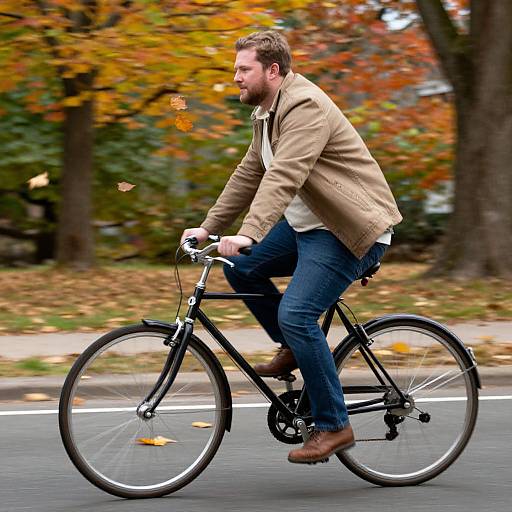 Autumn Ride on Vintage Bicycle