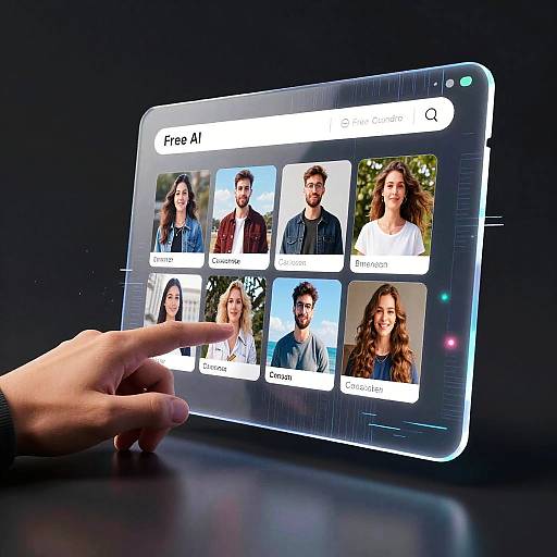 Holographic AI Photo Generator Interface