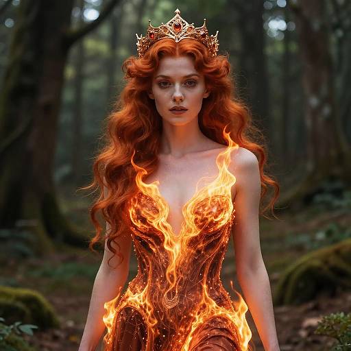 Fiery Queen in Enchanted Forest