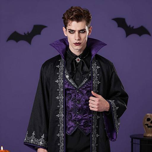 Elaborate Gothic Vampire Costume Design