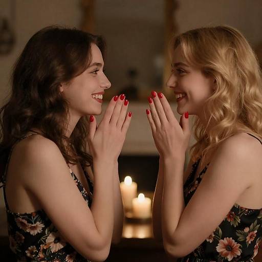 Candlelit Portrait of Two Women