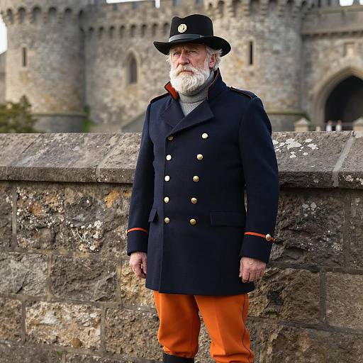 Elderly Man in Captain Birdseye Costume
