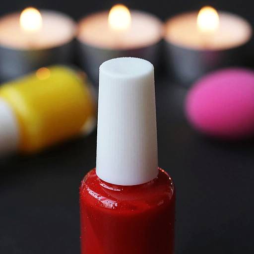 Vivid Close-Up of Red Nail Polish