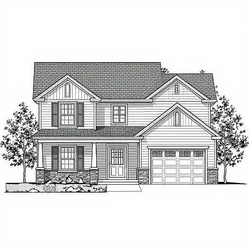 Traditional Front Elevation House Plan