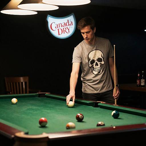 Mysterious Pool Game at Night