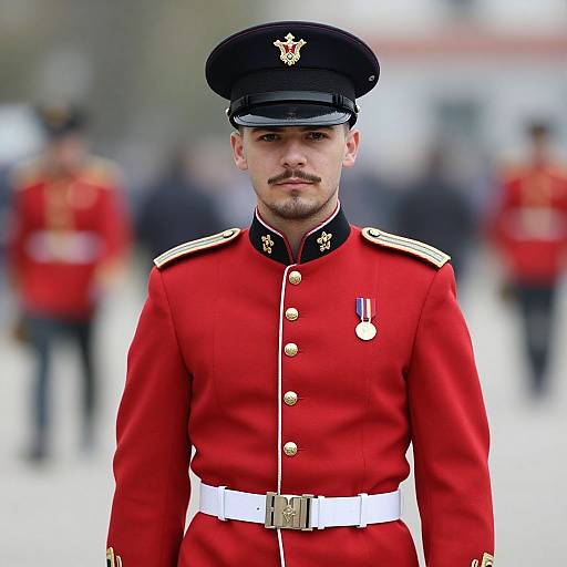 Realistic Military Officer Portrait