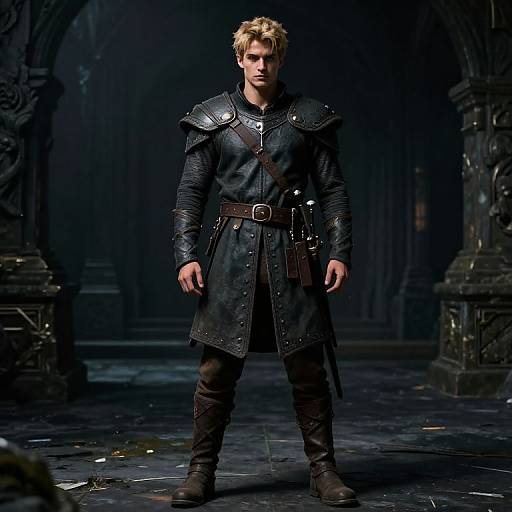 Medieval Fantasy Handsome Young Man
