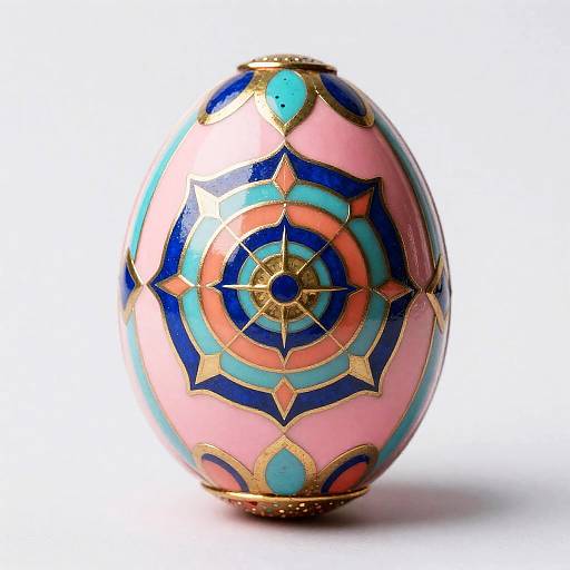 Funereal Ornate Easter Egg on Pink
