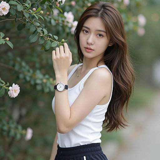 Realistic Portrait of Woman in Activewear