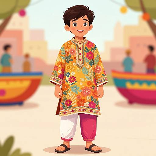Festive Pakistani Kurta Pyjama for Child