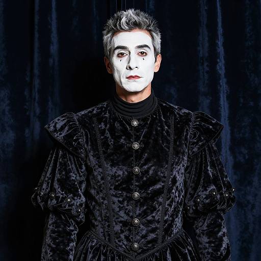 Stoic Baroque Theatrical Mime Portrait