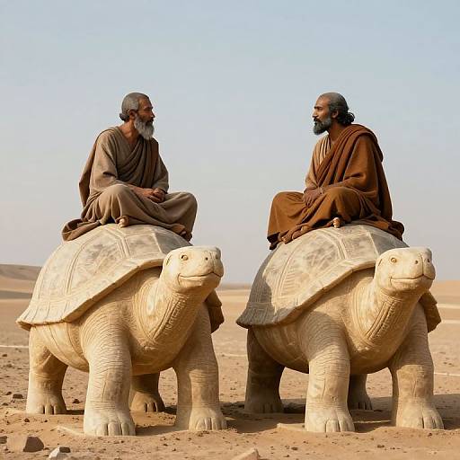 Ancient Philosophers on Stone Tortoises
