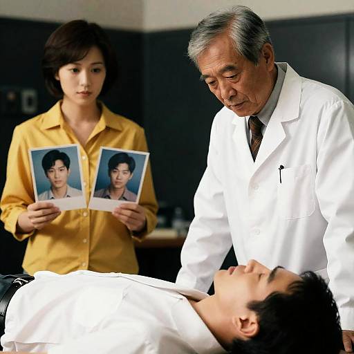 Dramatic Movie Poster Featuring Three Characters