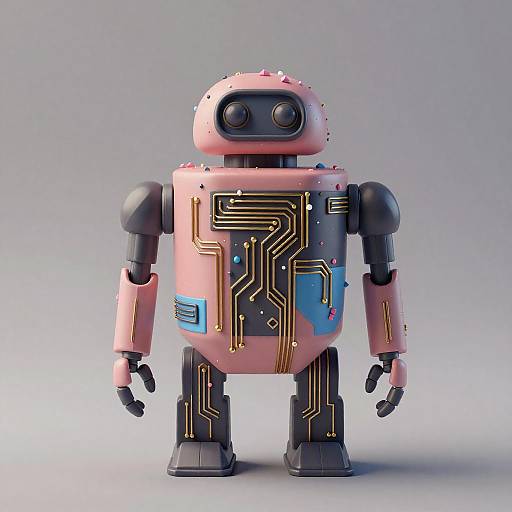 Bauhaus Cupcake Geometric Droid Portrait