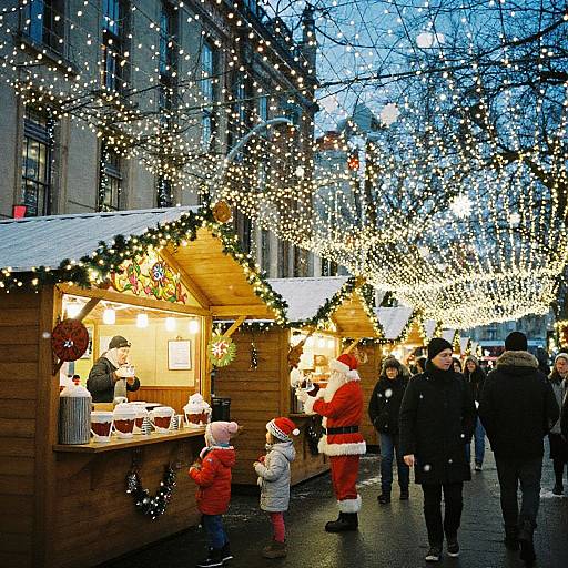 Festive Christmas Market with Santa
