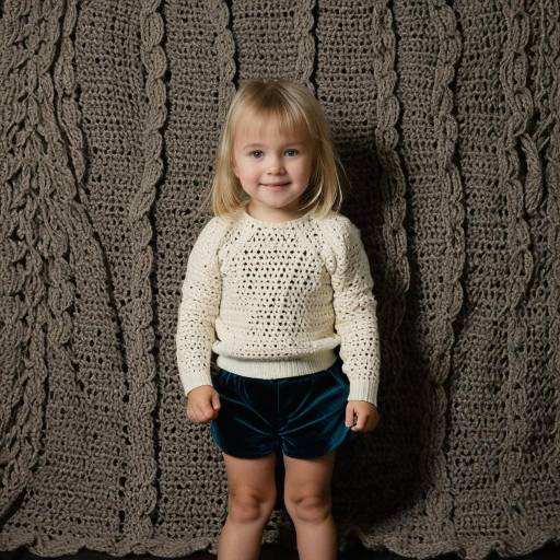Smiling Toddler Girl in Crochet Sweater