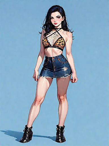 Edgy Street Style Girl in Comics