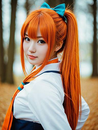 Lifestyle costume photo of Akazutsumi momoko. Cosplay clothes