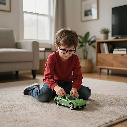 Cozy Living Room Playtime Scene