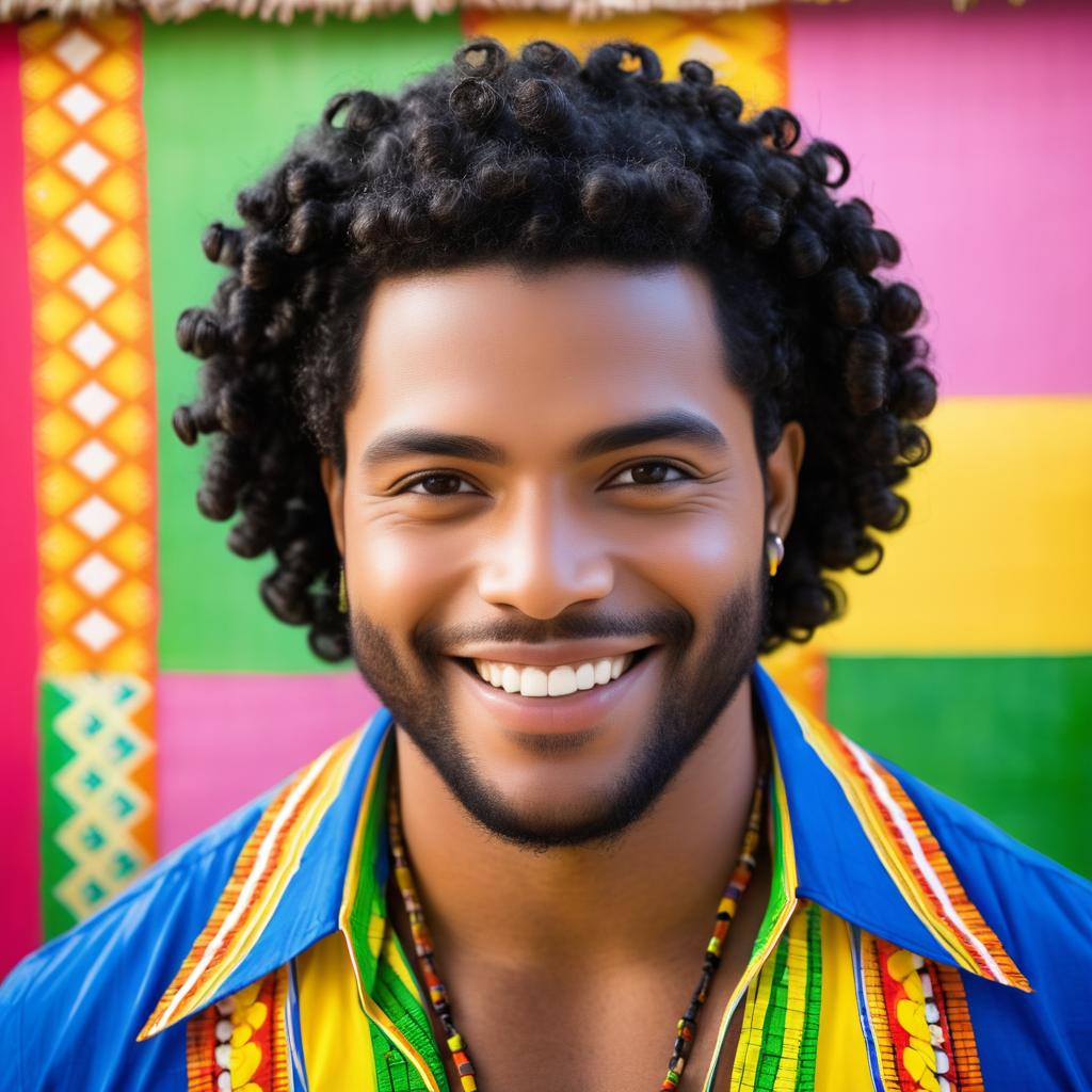 Portrait of a Striking Caribbean Man